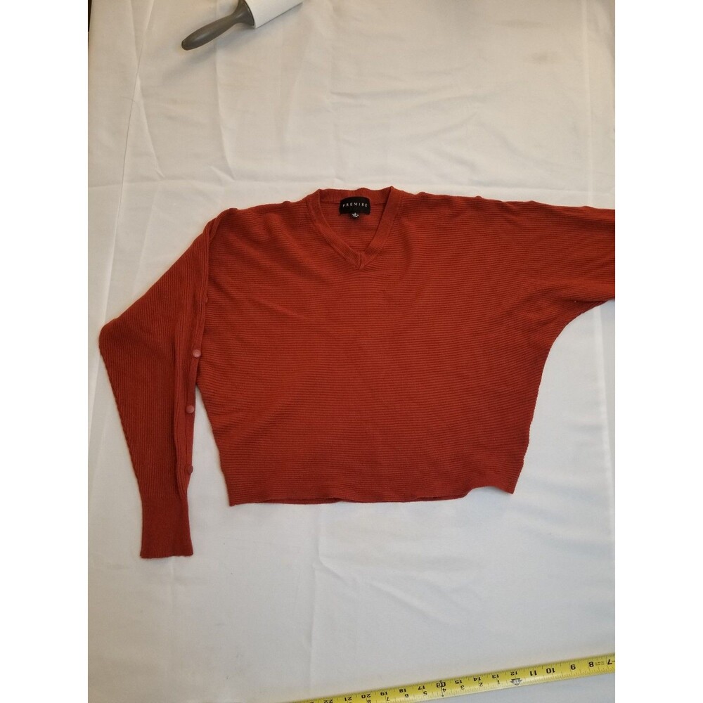 Premise Studio Long Sleeve Large Knit Sweater Light Academia Preppy Minimalist